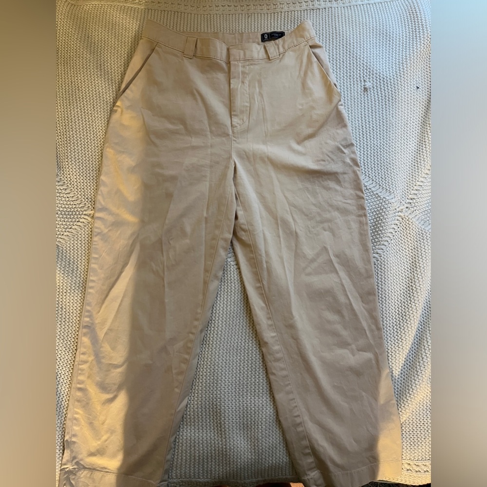 gap mid rise straight up khaki - birch beige - Picture 2 of 5